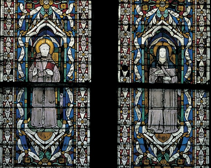 Francesco e Chiara - vetrata della Cappella di santa Caterina d’Alessandria